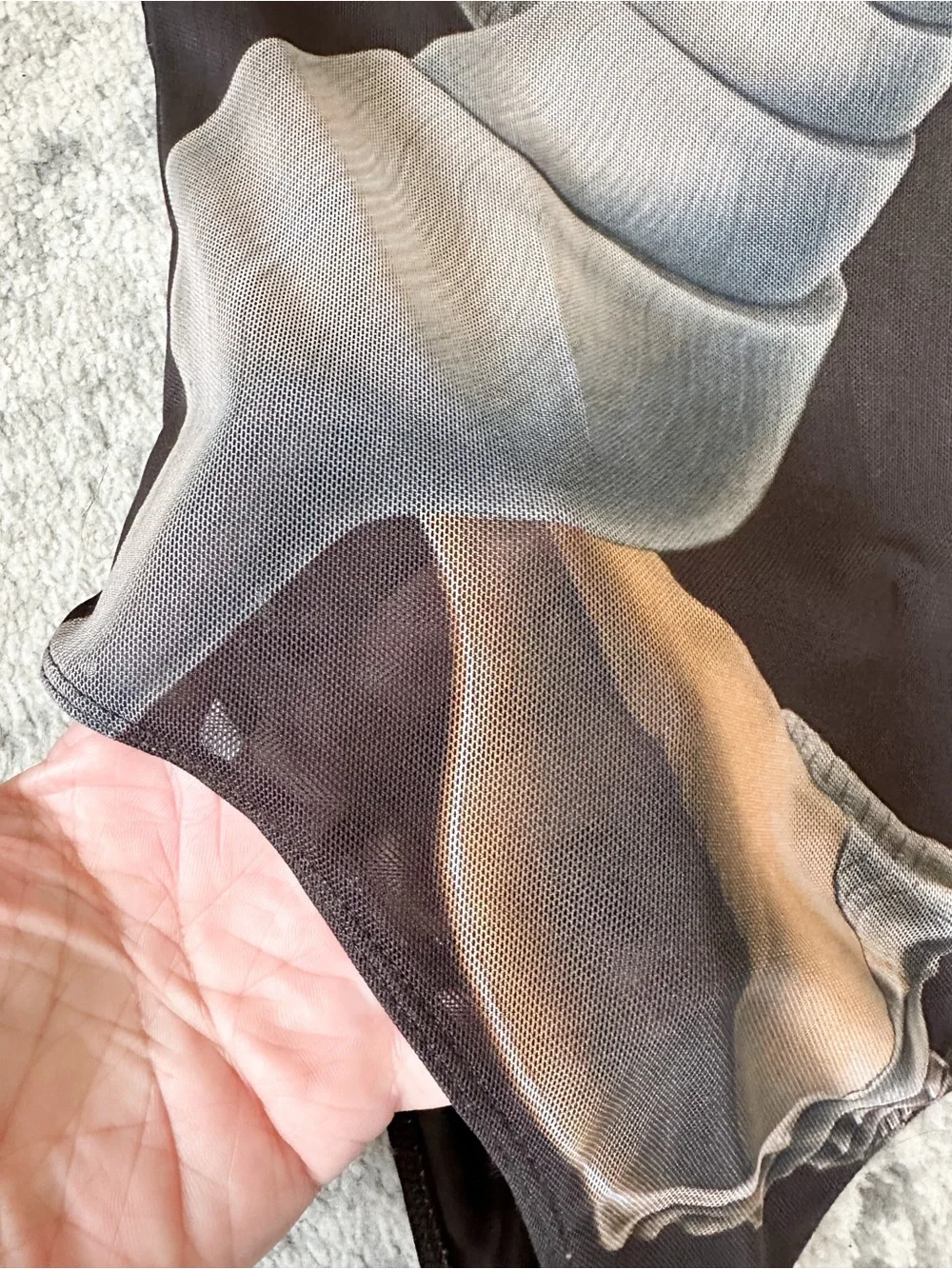 ⭐️3/$30⭐️ (bundle deal) ZARA Seashell Mesh Bodysuit XS - Picture 2 of 5